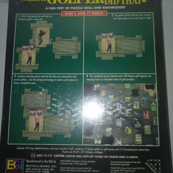 Which Golfer Did That? Puzzle BRAND NEW SEALED!! - Picture 2 of 6